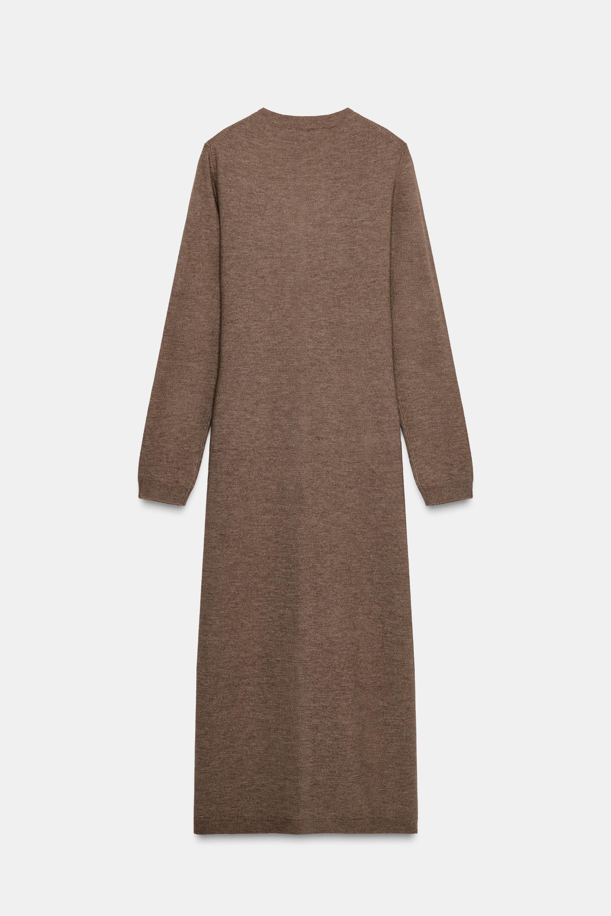 KNIT BELTED MIDI DRESS